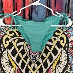 teal cheeky bathing suit bottoms